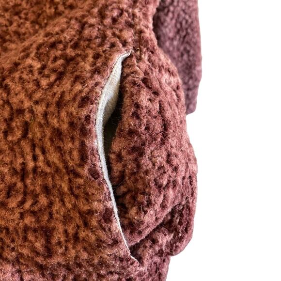 Weatherproof Mauve Long Sleeve 1/4 Zip Mock Neck Lined Sherpa Pullover Size L - Picture 4 of 8
